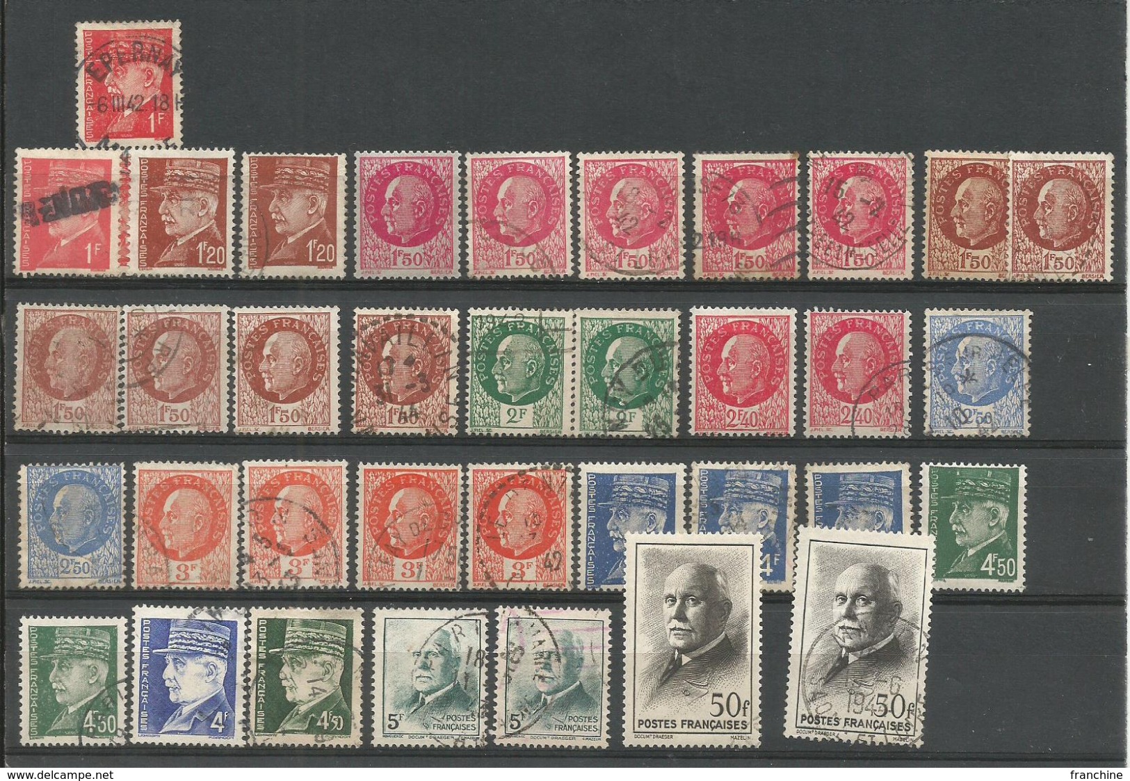 1941- N° 470 à 537oblitérés (o) - ANNEE COMPLETE 70 Timbres + CADEAUX - 1940-1949