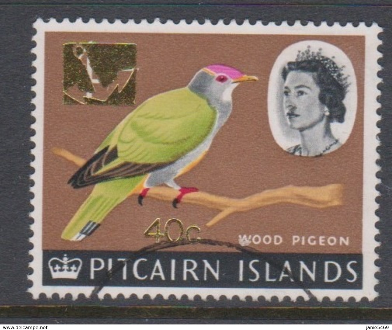 Pitcairn Islands  Scott 83 1967 Queen Elizabeth II ,40c ,used - Pitcairn Islands