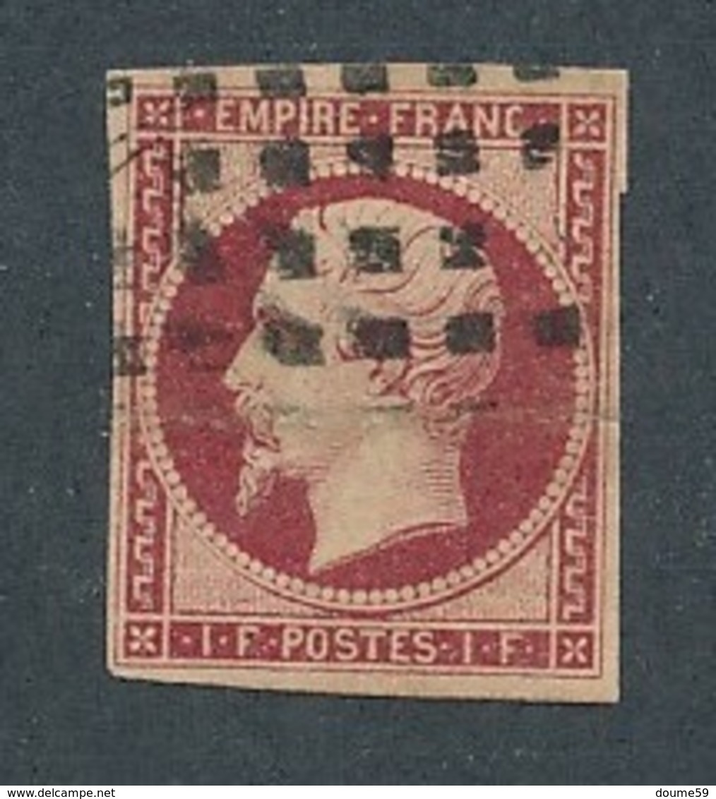 DB-97: FRANCE: Lot Avec N°18 Obl Gros Points  (pli Important Et Mini Fente) - 1853-1860 Napoleon III