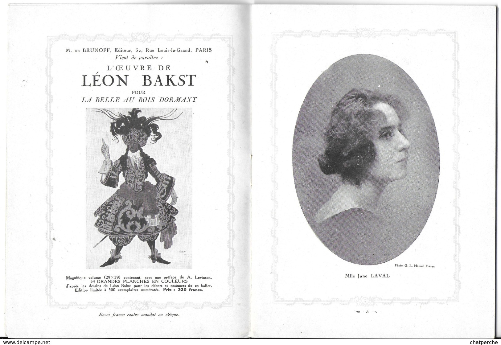 PROGRAMME ACADÉMIE NATIONALE DE MUSIQUE ET DE DANS 1922 GAZETTE DE L’OPÉRA N° 33 PARIS PUBLICITÉ SPECTACLE THAÏS - Programme