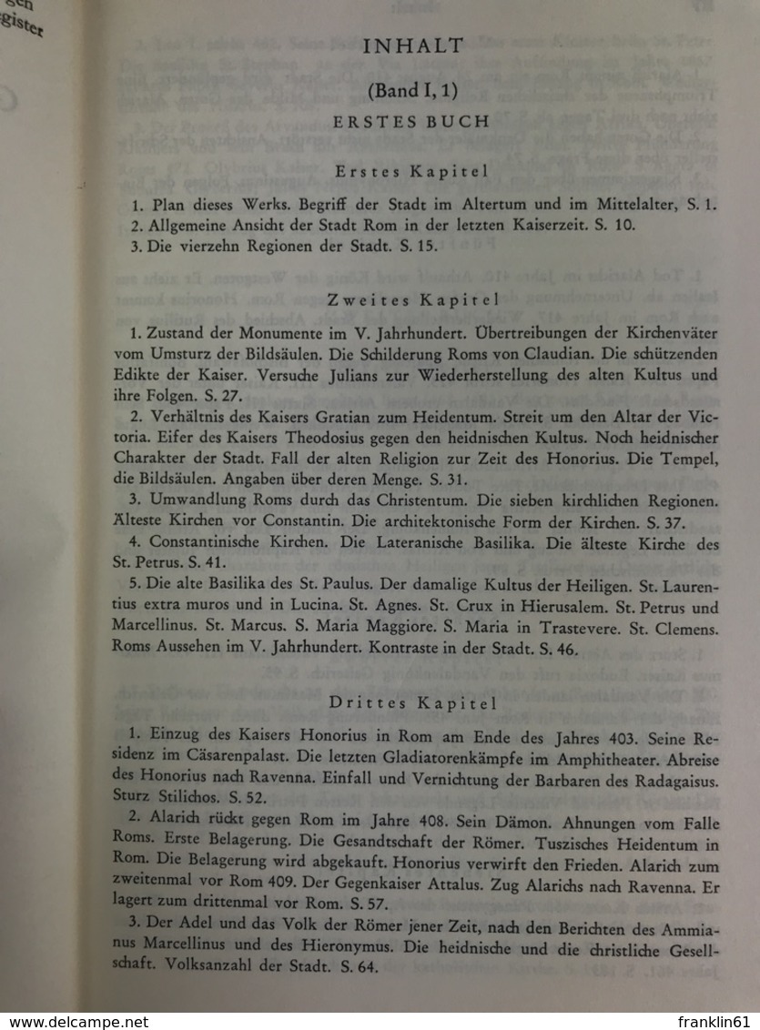 Geschichte Der Stadt Rom Im Mittelalter : Band 1 Bis 4 KOMPLETT. - 4. 1789-1914