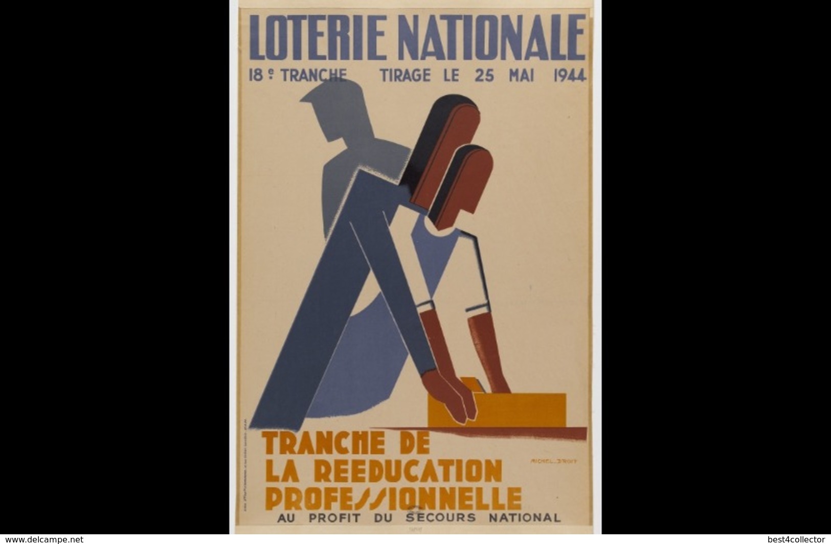 @@@ MAGNET - Loterie Nationale... Tirage Le 25 Mai 1944. Tranche De La Rééducation Professionnelle, Au Profit Du Secours - Advertising