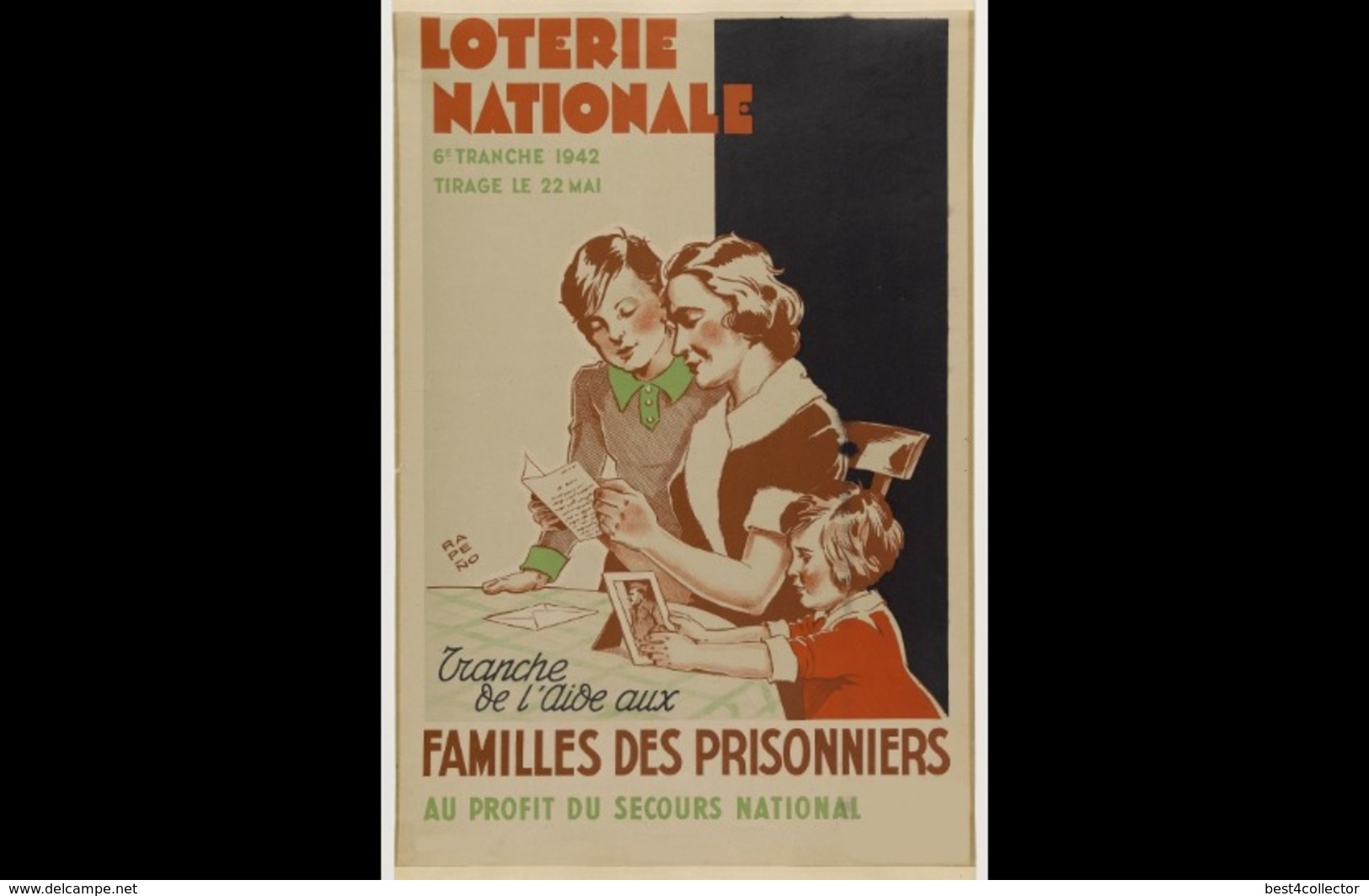 @@@ MAGNET - Loterie Nationale... Tranche De L'aide Aux Familles Des Prisonniers Au Profit Du Secours National - Advertising