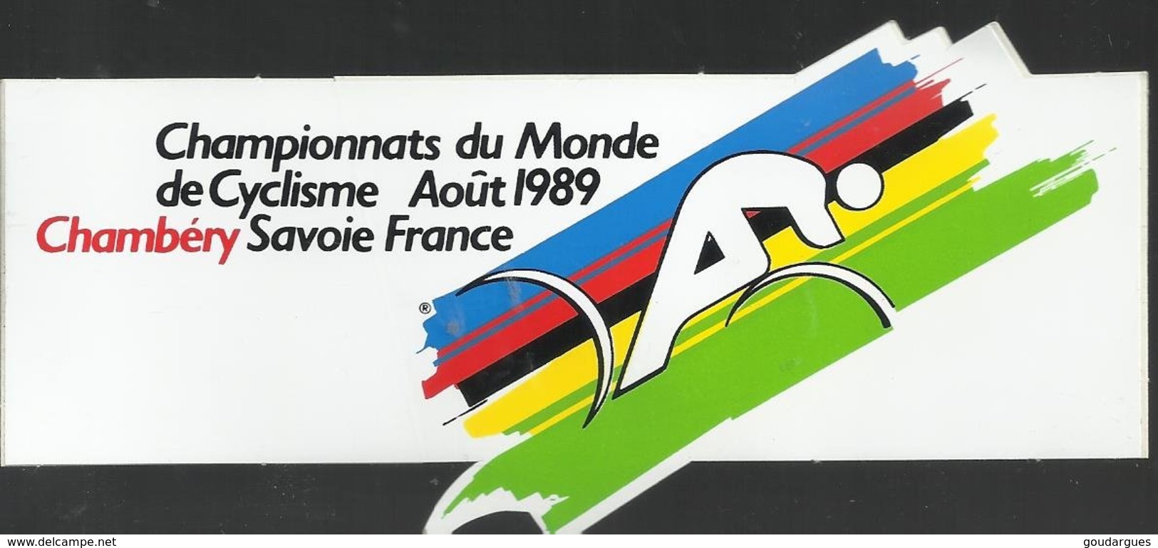 Autocollant - Championnats Du Monde De Cyclisme Août 1989 - Chambéry Savoie France - Autocollants