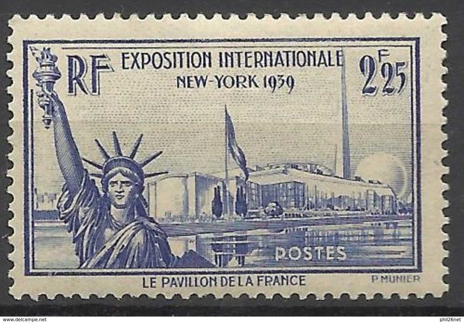 France N°   426   Exposition Internationale New York    Neuf * * TB  = MNH  VF    - Autres & Non Classés