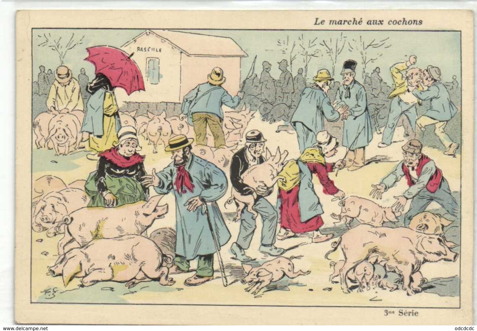 Illustrateur Le Marché Aux Cochons RV - Cochons