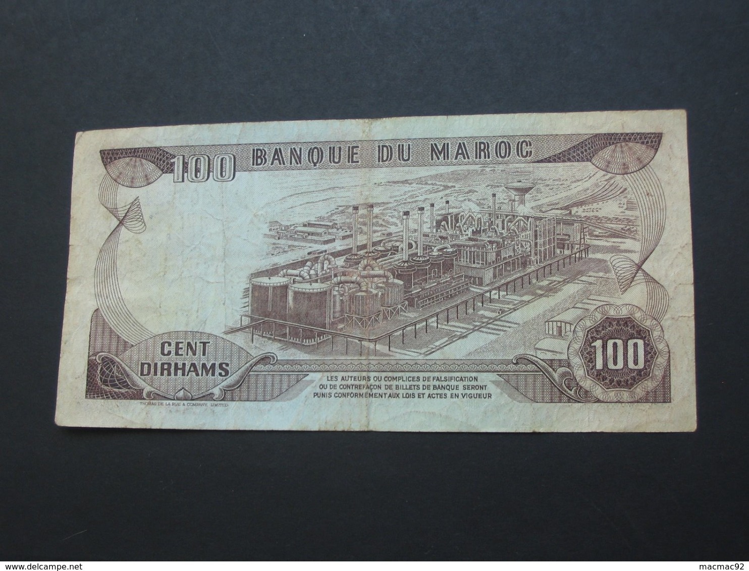 100 Dirhams 1970-1390 Maroc - Banque Du Maroc **** EN ACHAT IMMEDIAT **** - Marocco