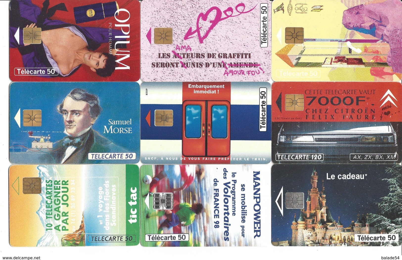 Lot De 50 Télécartes De France Uniquement - Toutes Différentes - Voir Scan - Lots - Collections