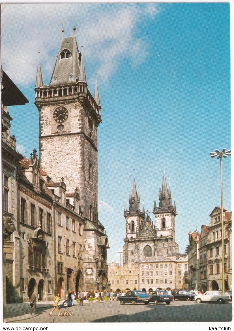 Prag / Prague: CHRYSLER-SIMCA 180, LADA 1500, TATRA 603 - Pozdrav Z Prahy - (CSSR) & Bicycle 1870 Stamp 2Kcs - Toerisme