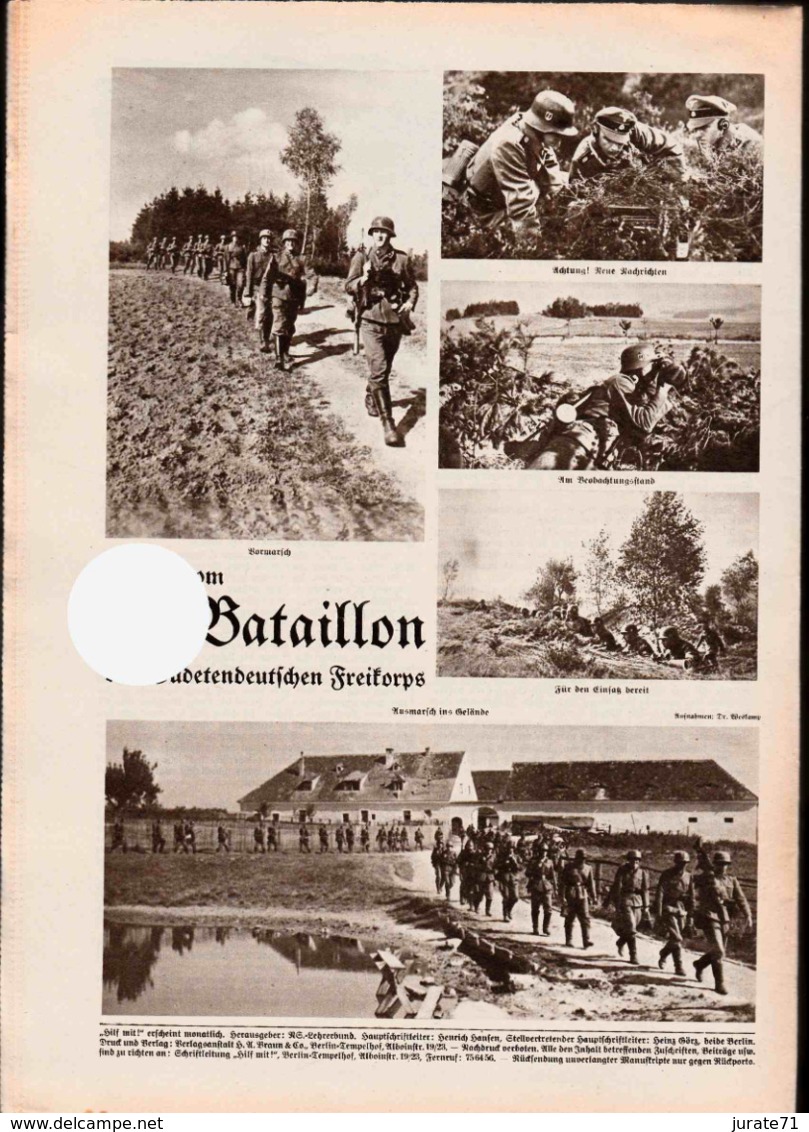 Hilf Mit! Illustrierte Deutsche Schülerzeitung,Heft 2 Von 1938,Hitler-Jugend,SS-Battallion - Kinder- & Jugendzeitschriften