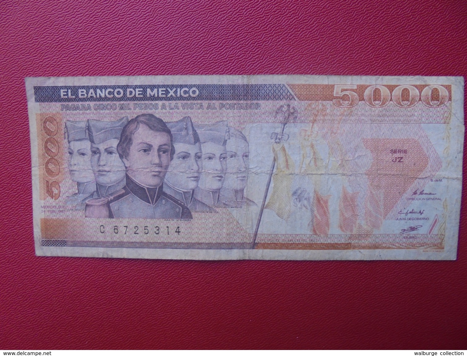 MEXIQUE 5000 PESOS 1987 CIRCULER (B.8) - Mexico