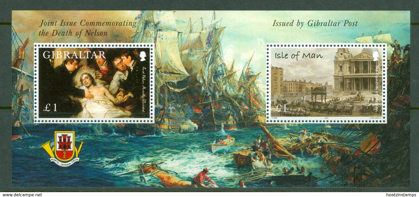 Gibraltar: 2005   Bicentenary Of Battle Of Trafalgar (Series 2)  M/S (x3)  MNH - Gibraltar