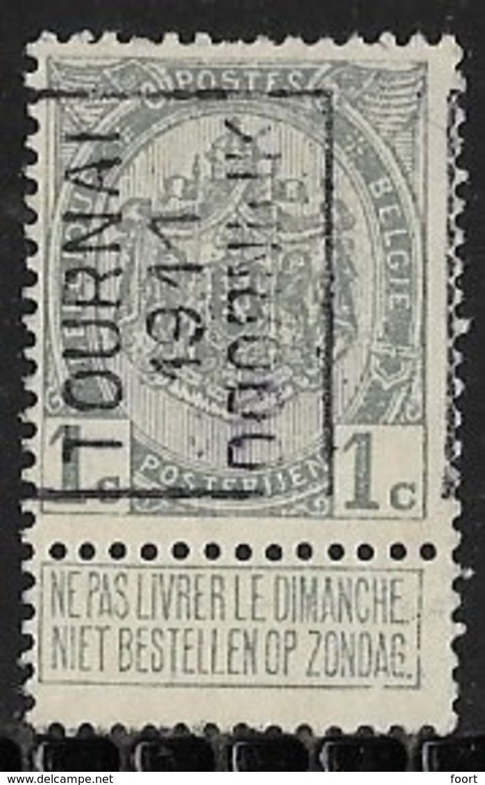 Tournai  1911   Nr. 1654A - Roller Precancels 1910-19