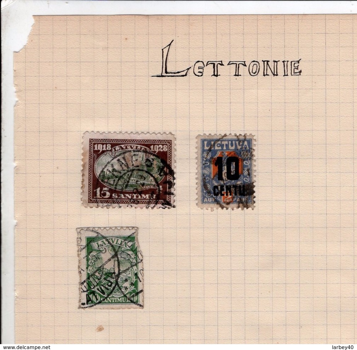 3 Timbres Lettonie - Lettonie