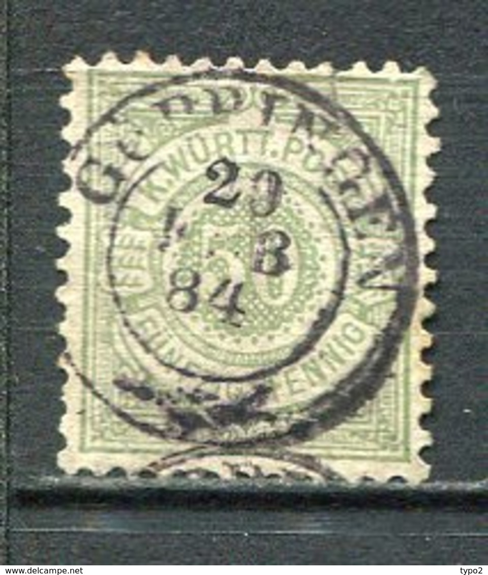 WURTEM - Yv. N° 50 MI. N° 51  (o)  50p  Vert-gris  Cote  6 Euro BE   2 Scans - Sonstige & Ohne Zuordnung