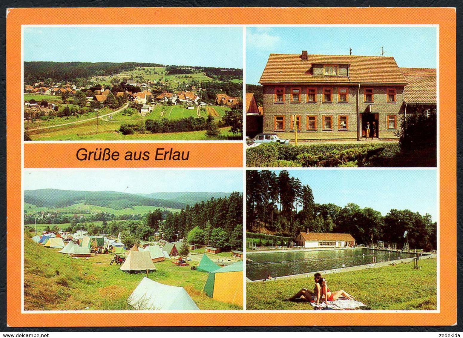 C7948 - TOP Erlau Kr. Suhl - Konsum Gaststätte Zur Erholung Campingplatz Waldbad - Verlag Bild Und Heimat Reichenbach - Suhl