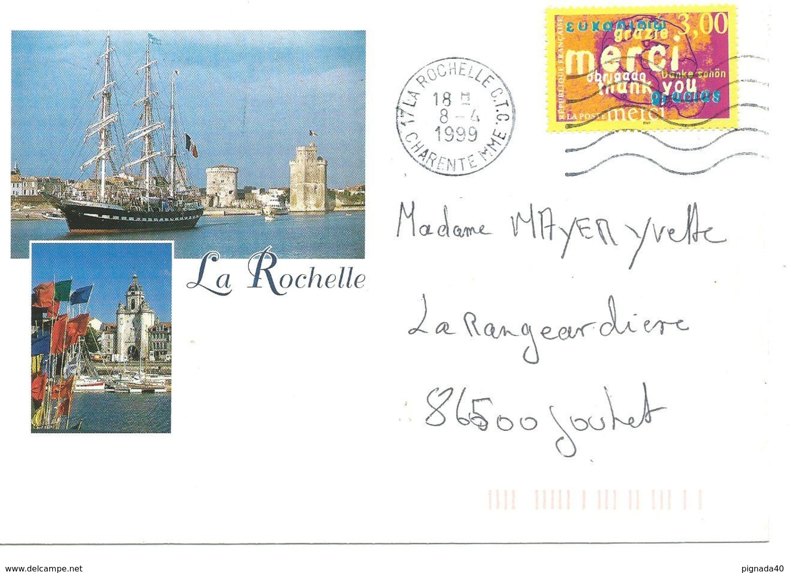 ENVELOPPE , CHARENTE , La ROCHELLE , Recto - Verso - 1961-....