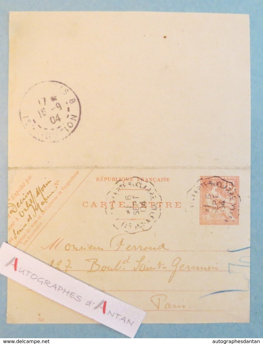 Eugène DECISY 1904 Peintre Graveur - Orly Sur Morin Carte Lettre Autographe à M Ferroud - Rochegrosse - Né à Metz L.A.S - Otros & Sin Clasificación