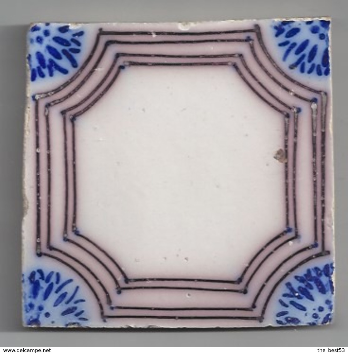 Carreau De Faience  -  Aldré  Fourmaintreaux  à Desvres   -   Années 1866/1867  -  11 X 11 Cm - Autres & Non Classés