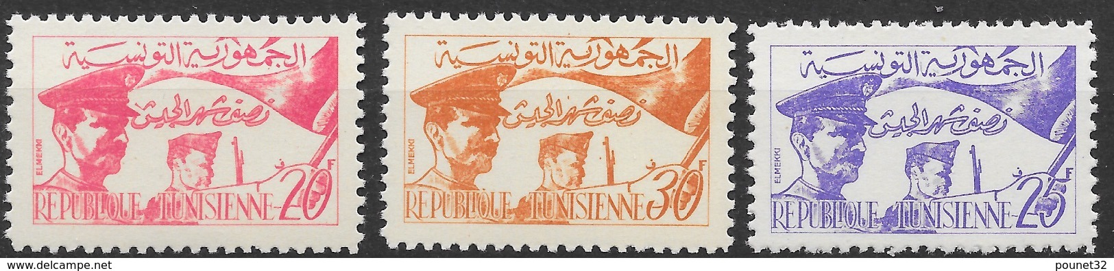 TUNISIE REPUBLIQUE TUNISIENNE SERIE N° 444/446 NEUVE ** GOMME SANS CHARNIERE - Tunisie (1956-...)