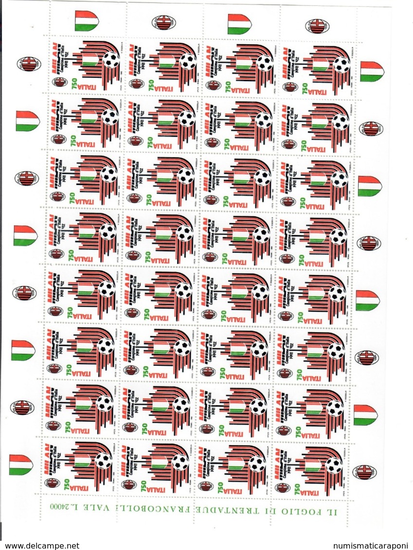 MILAN CAMPIONE 1992 FOGLIO INTERO - 1991-00:  Nuevos