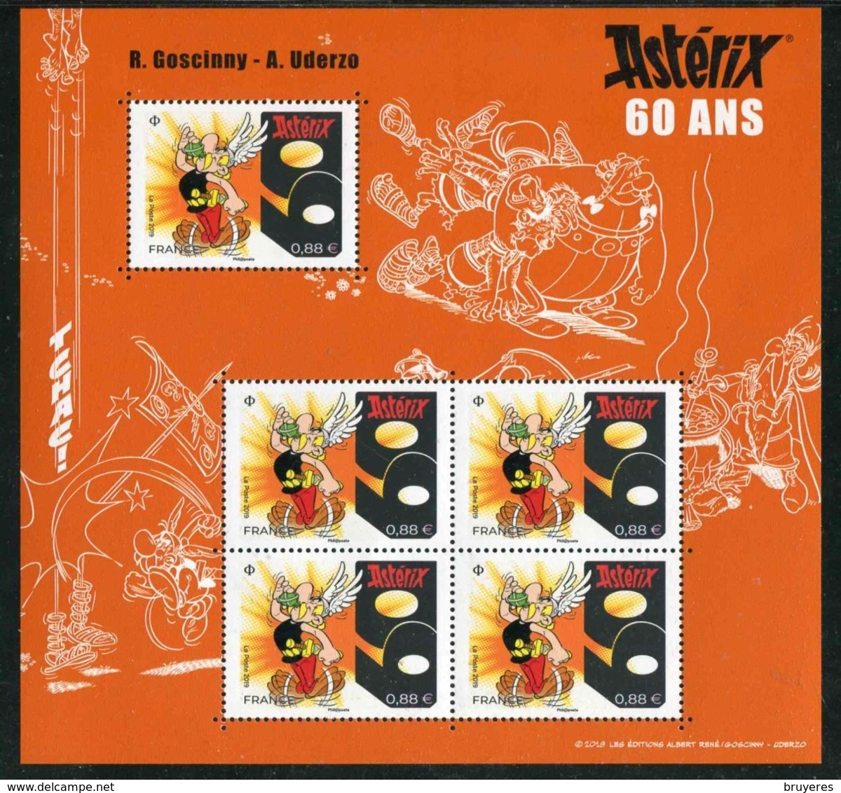 BLOC-FEUILLET** De 2019 Avec 5 Timbres Gommés "ASTERIX - 60 ANS" - Neufs