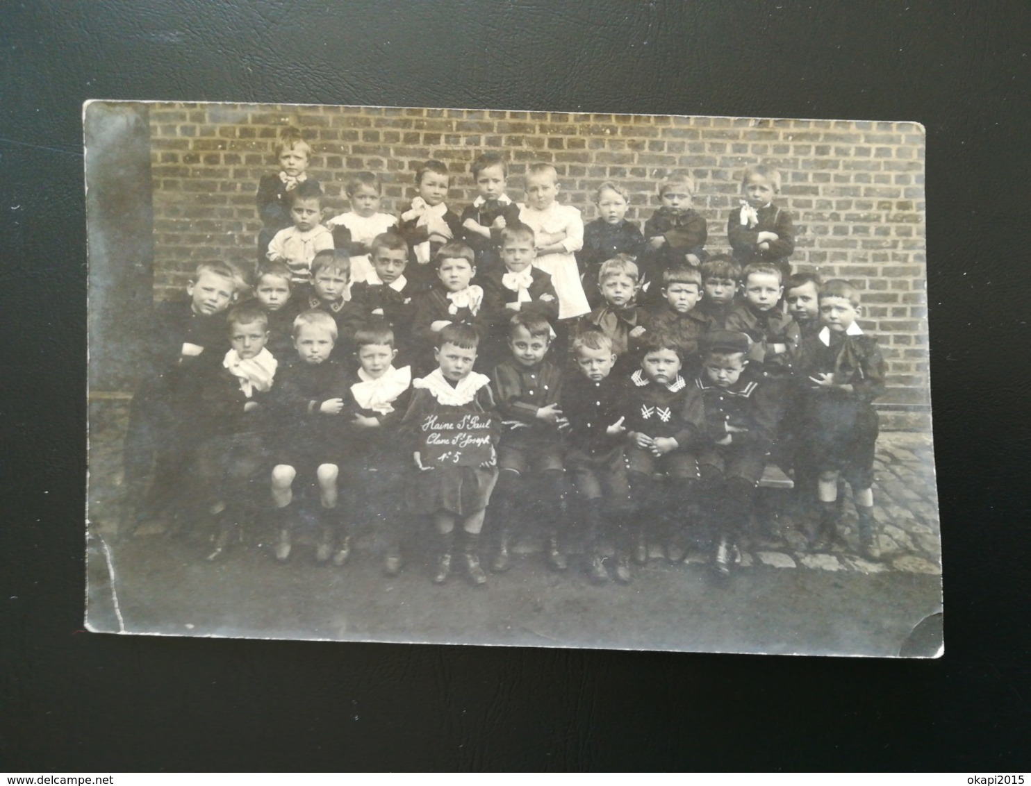 HAINE- SAINT--PAUL LA LOUVIÈRE WALLONIE BELGIQUE UNE CARTE - PHOTO DE LA CLASSE SAINT JOSEPH NUMÉRO 5 ÉLÈVES MATERNELLE? - La Louvière