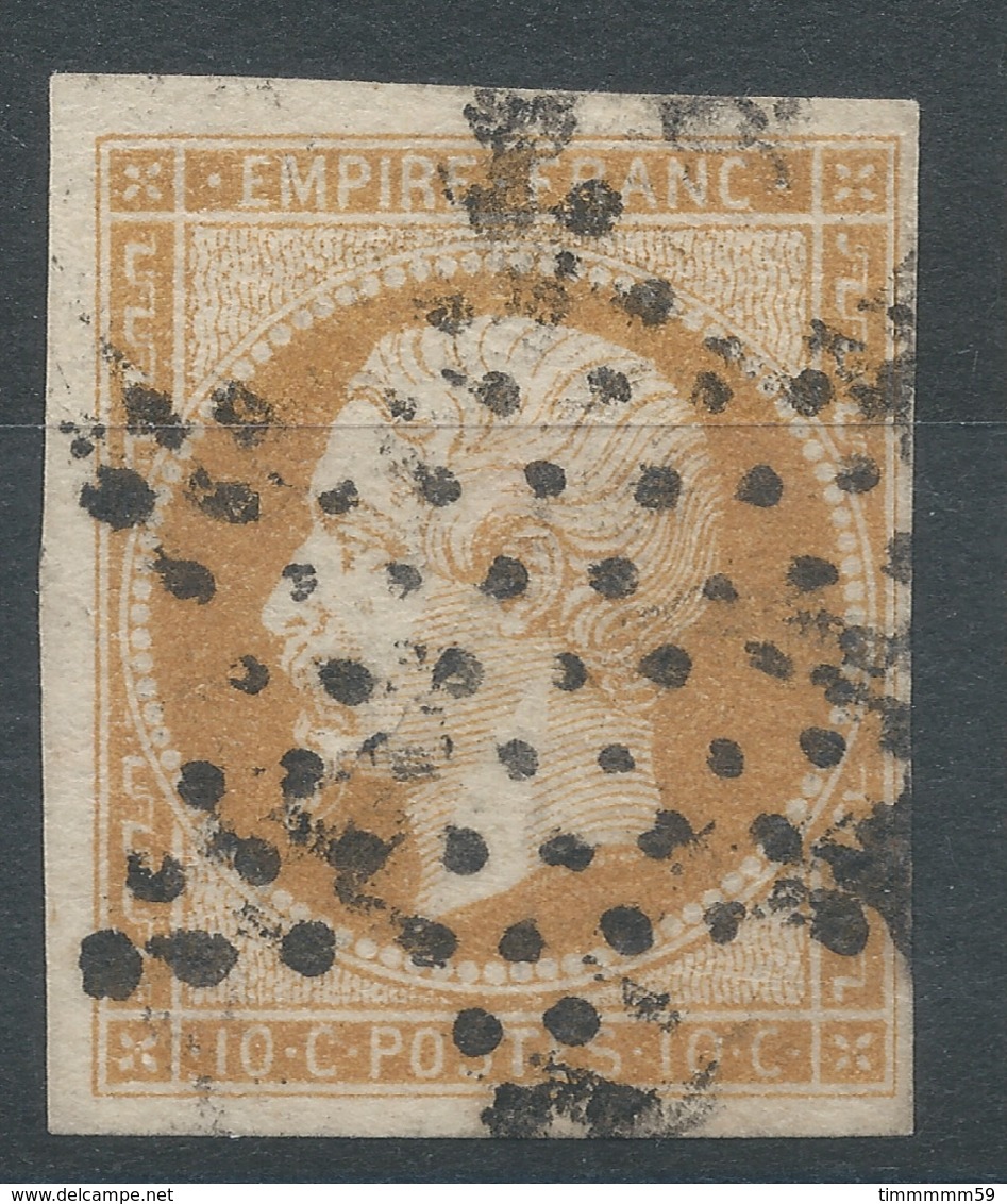 Lot N°50824  N°13Ab Bistre Orange, Oblit étoile Muette De PARIS, Belles Marges - 1853-1860 Napoléon III