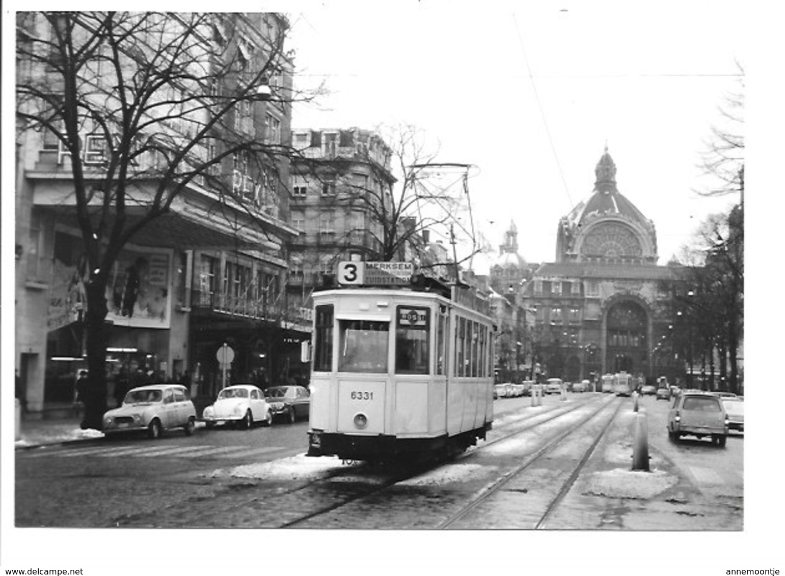 Antwerpen - De Keyzerlei - Tram Lijn 3 (Foto 1968). - Antwerpen