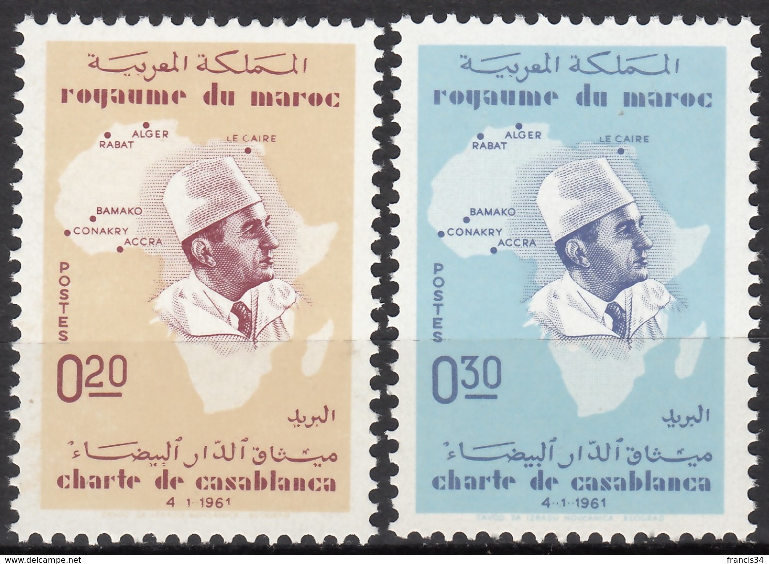 N° 427 Et N° 428 - X X - ( E 1481 ) - Maroc (1956-...)