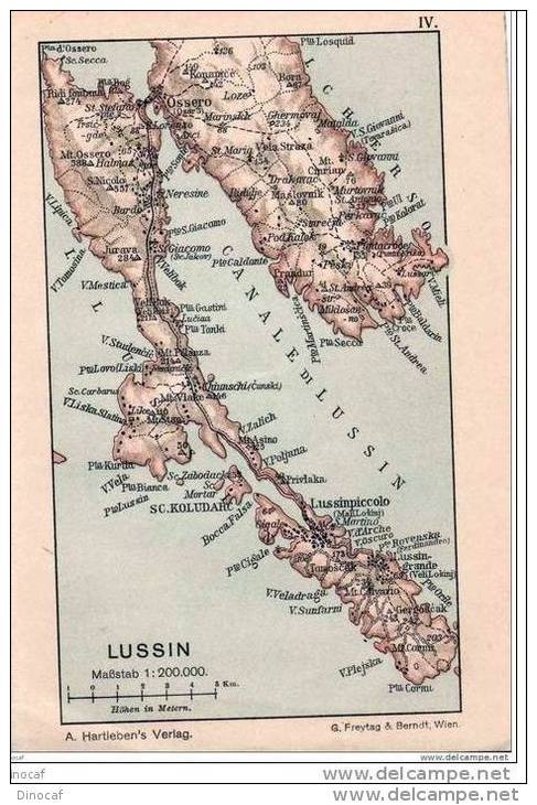 Lussino, Lussin, MAP DATED *1913*, ORIGINAL - Stampe & Incisioni