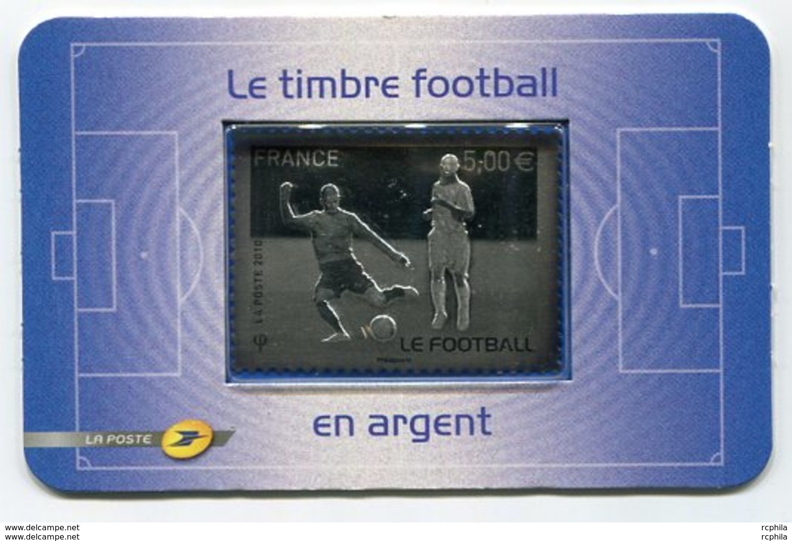 RC 13760 FRANCE N° 430 LE FOOTBALL 5€ EN ARGENT NEUF ** A LA FACIALE - Nuevos