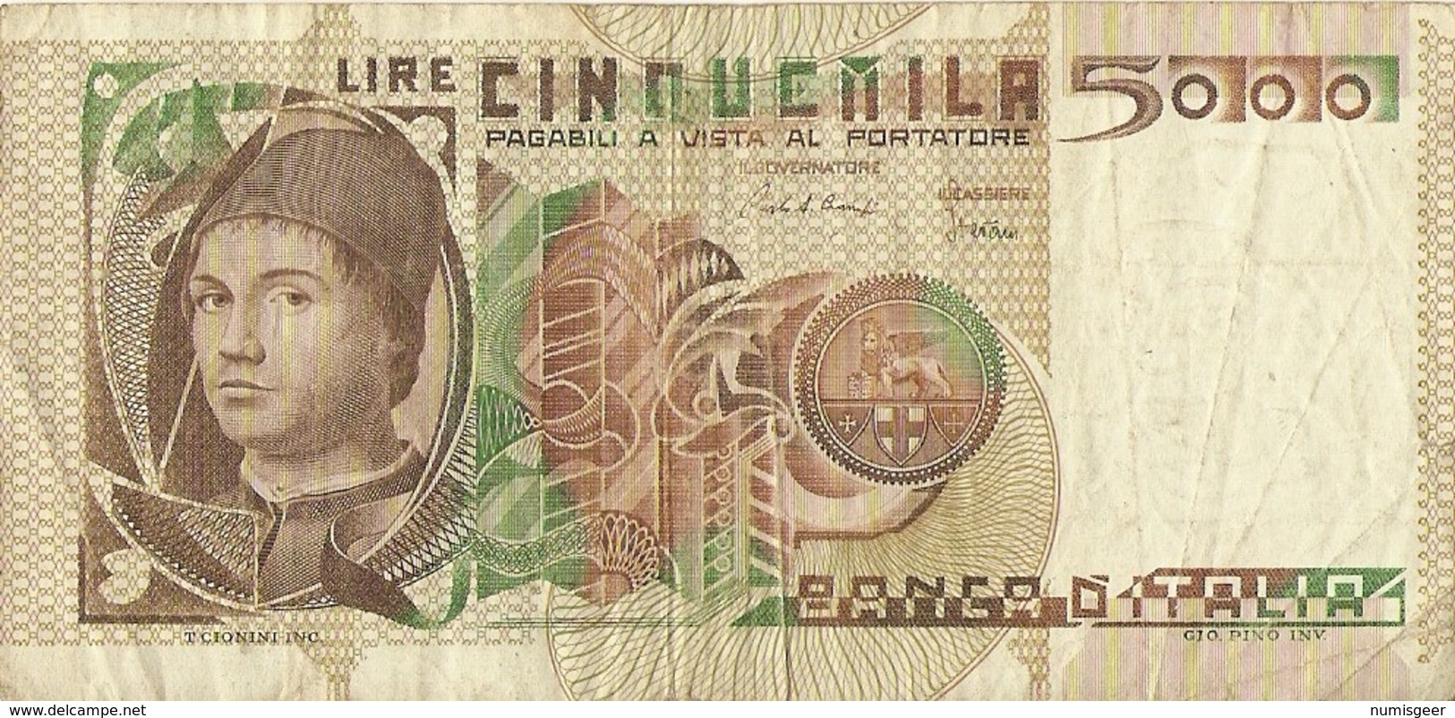 5000 Lire  - ANTONELLO DA MESSINA - 5000 Lire