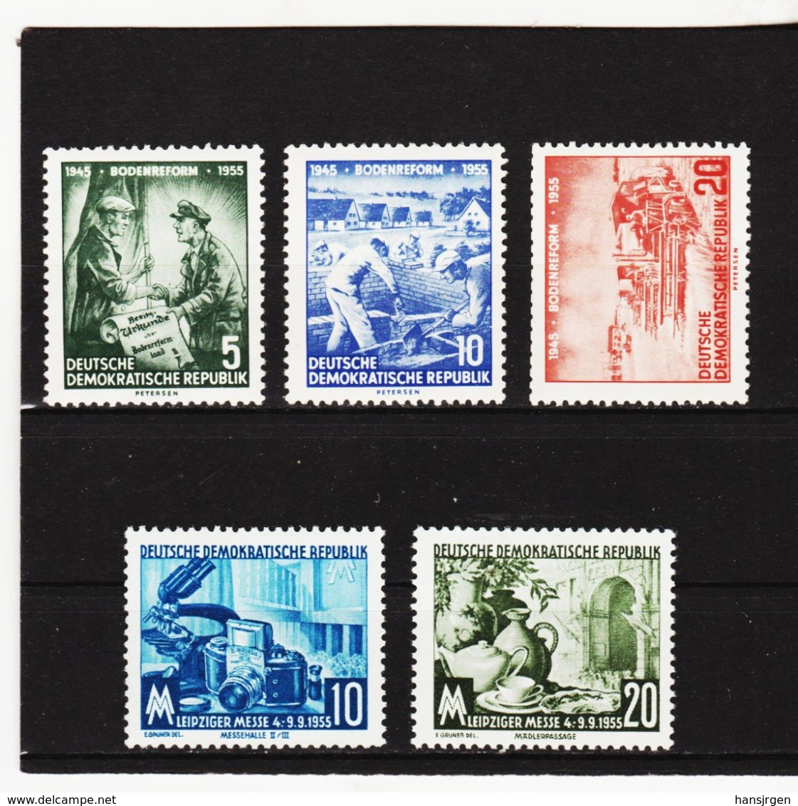 YZO748 DDR LOT 1955 MICHL Nr. 479/80 + 481/83 ** Postfrisch ZÄHNUNG SIEHE ABBILDUNG - Ungebraucht