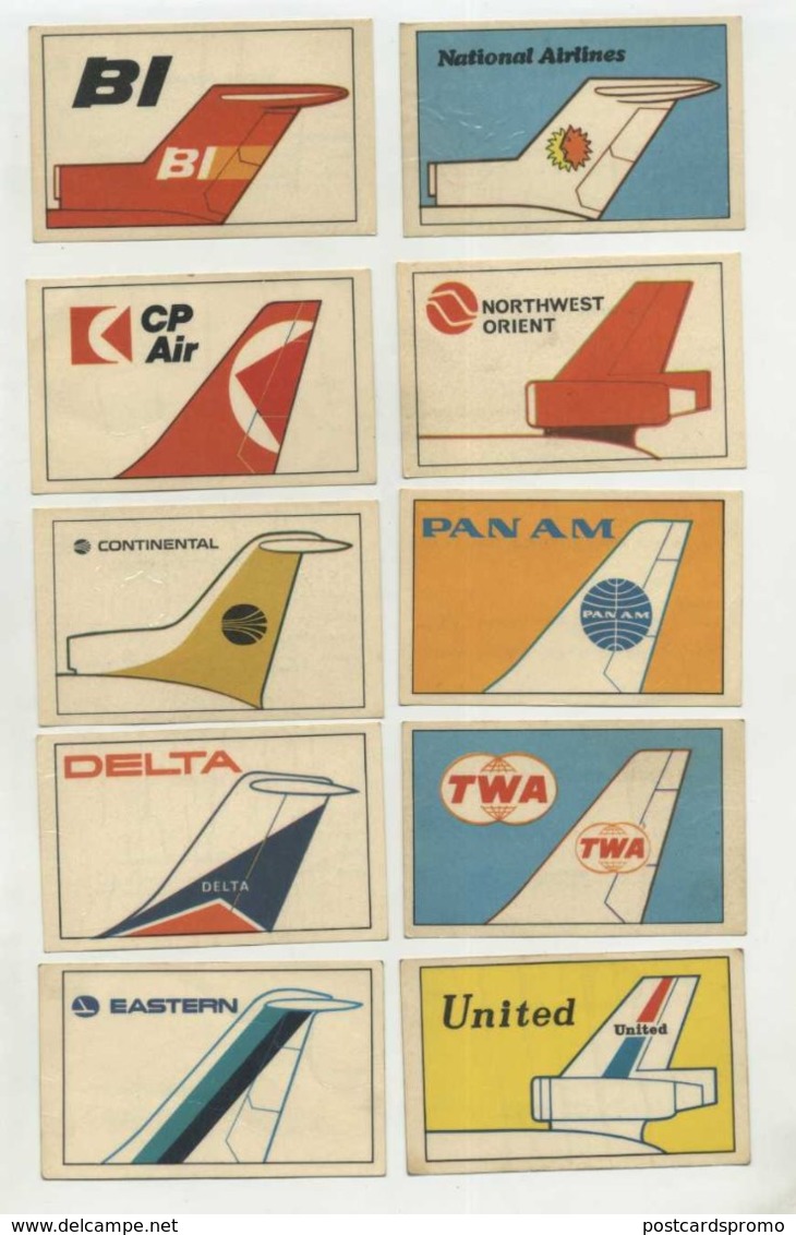 40 CARDS AVIATION COMPANIES  (8 Scans) - Other & Unclassified