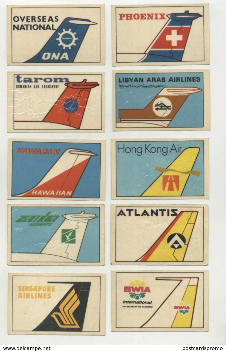 40 CARDS AVIATION COMPANIES  (8 Scans) - Other & Unclassified