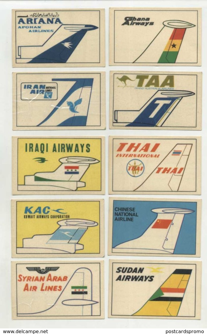 40 CARDS AVIATION COMPANIES  (8 Scans) - Other & Unclassified