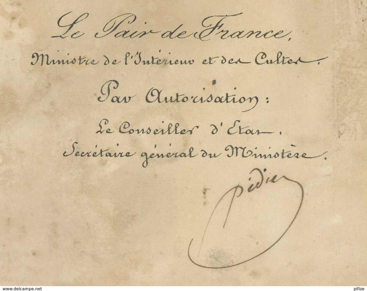 Monarchie De Juillet. Allocation D'une Indemnisation à Un Condamné Politique Sous La Restauration . Saugé à Thouars 1834 - Documents Historiques