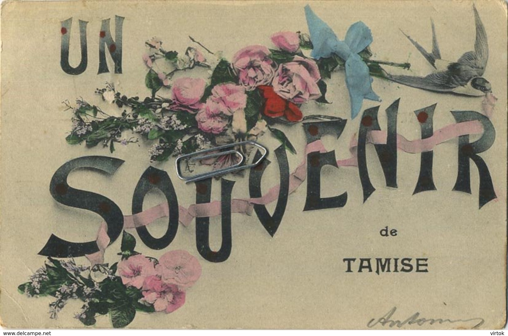 TEMSE - TAMISE  :  Un Souvenir   (  Geschreven Met Zegel ) - Temse