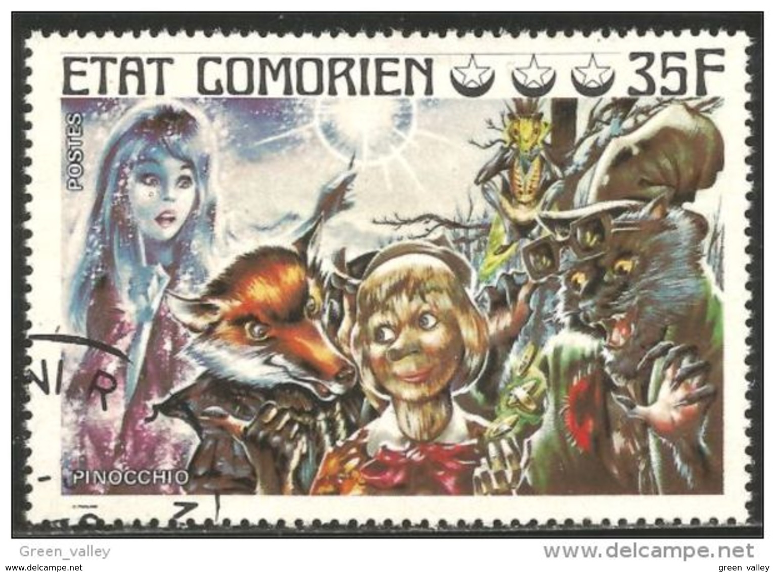 270 Comores Pinocchio Renard Fox Fuchs (COM-59) - Neufs