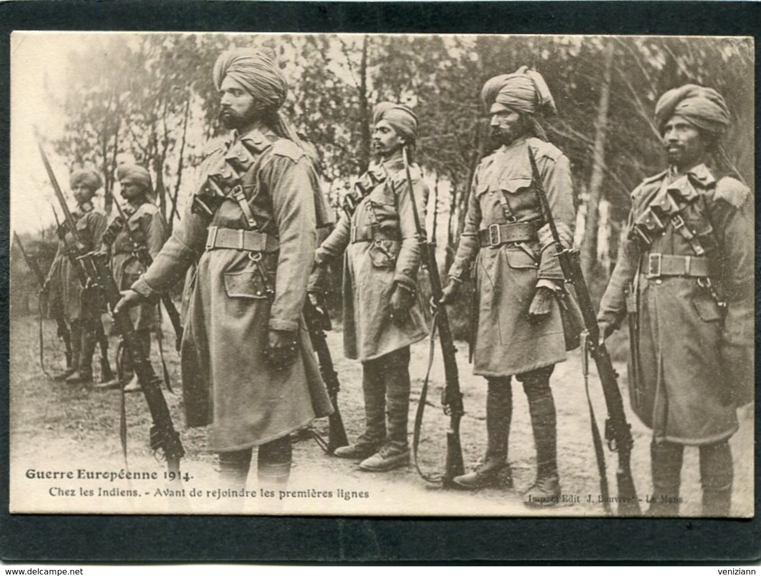 CPA - Guerre Européenne 1914 - Chez Les Indiens - Avant De Rejoindre Les Premières Lignes, Très Animé - Guerre 1914-18