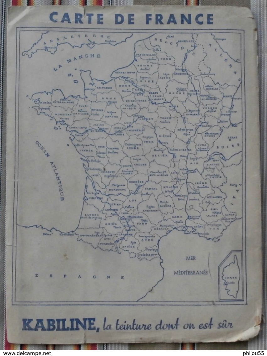 Ancien Protege Cahier D'Ecole LA KABILINE - Protège-cahiers