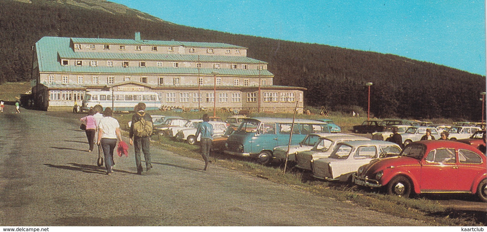 Spindleruv Mlyn: VW 1200 KÄFER/COX, TRABANT 601, SKODA  100, 1203 MINIBUS, AUTOBUS - 'Splindlerovka' - (Krokonose,CSSR) - Turismo