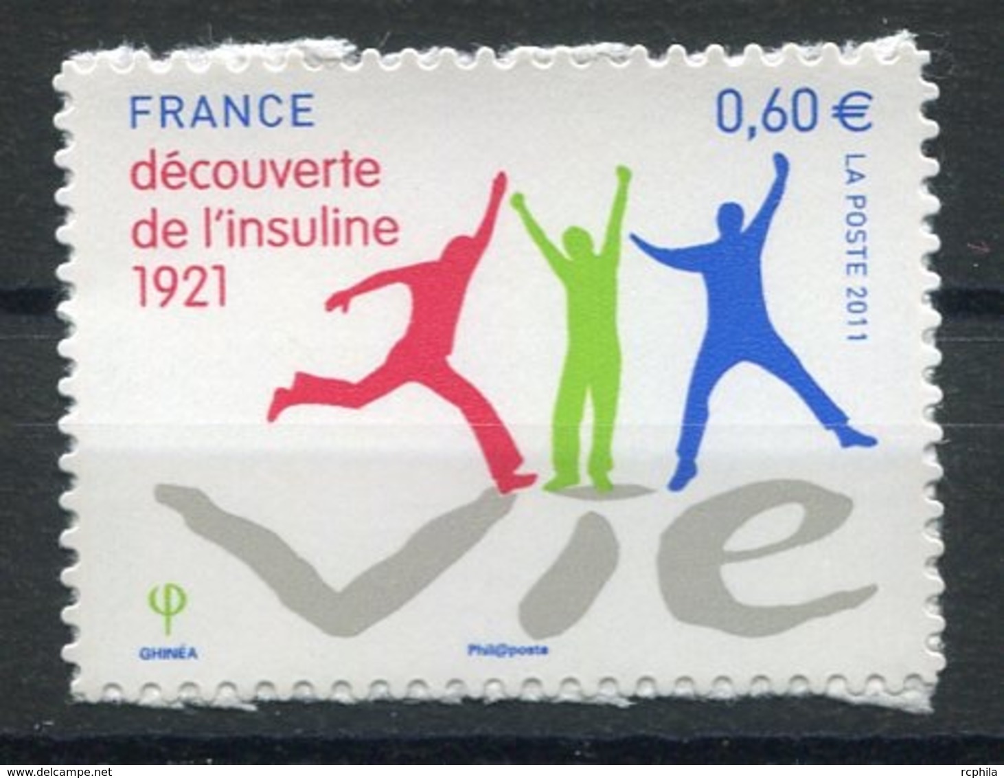 RC 13770 FRANCE N° 635 DECOUVERTE DE L'INSULINE AUTOADHÉSIF COTE 3€ TB NEUF ** - Autres & Non Classés