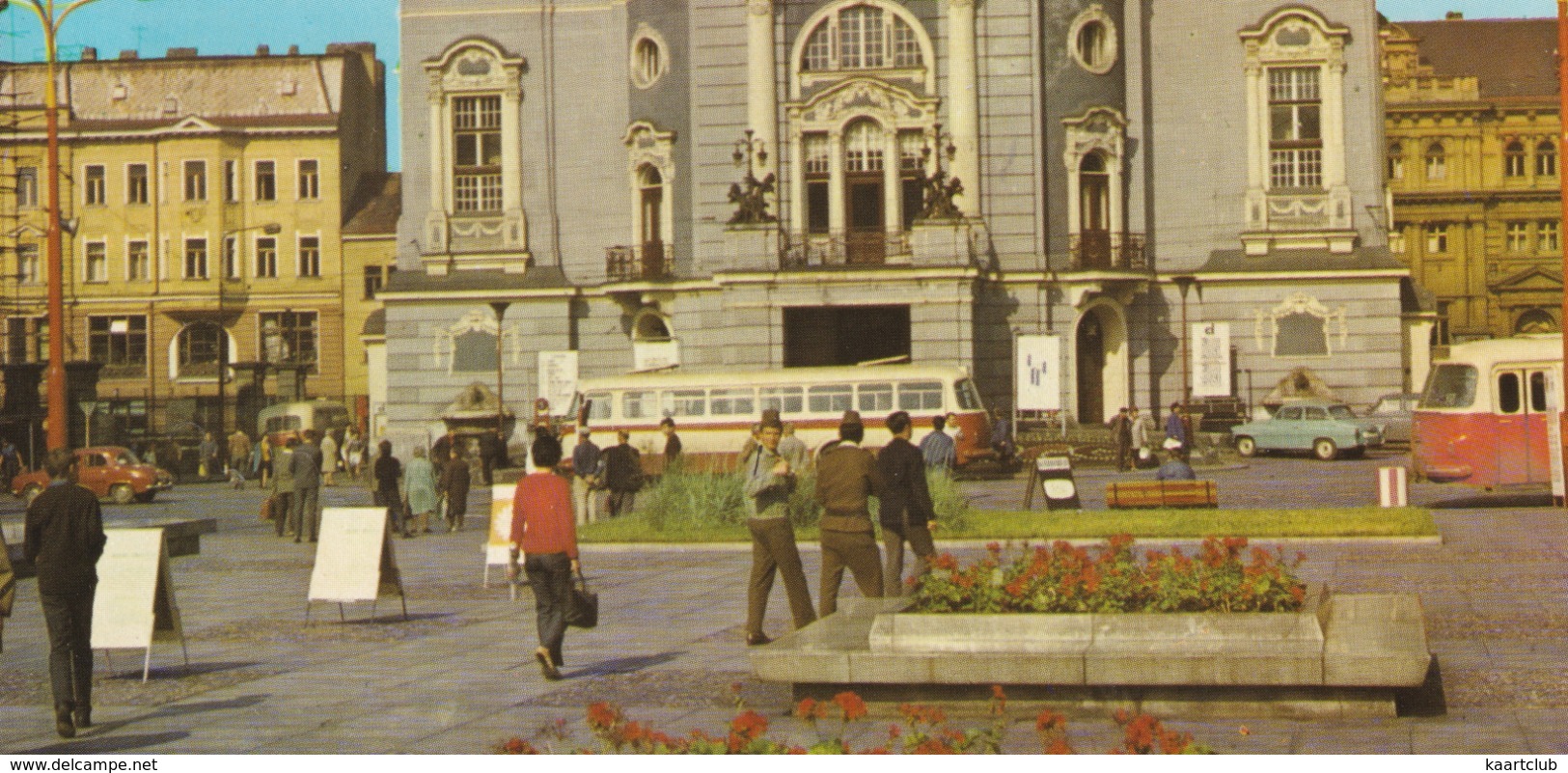 Usti Nad Labem: SKODA AUTOBUS, OCTAVIA, RENAULT DAUPHINE, TRAM - Opera And Ballet Theatre - (CSSR) - Toerisme