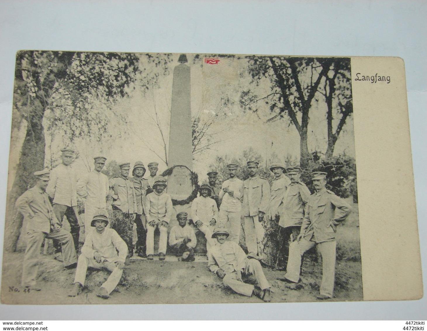 C.P.A.- Asie - Chine - Langfang - Militaires Devant Monument - 1912 - SUP (L79) - Chine