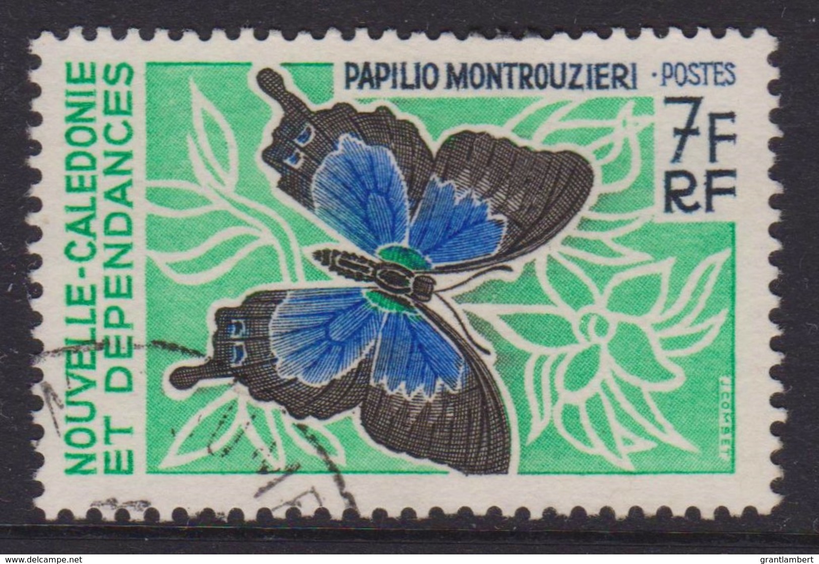 New Caledonia 1967 Butterflies & Moths 7f Used  SG 430 - Gebruikt