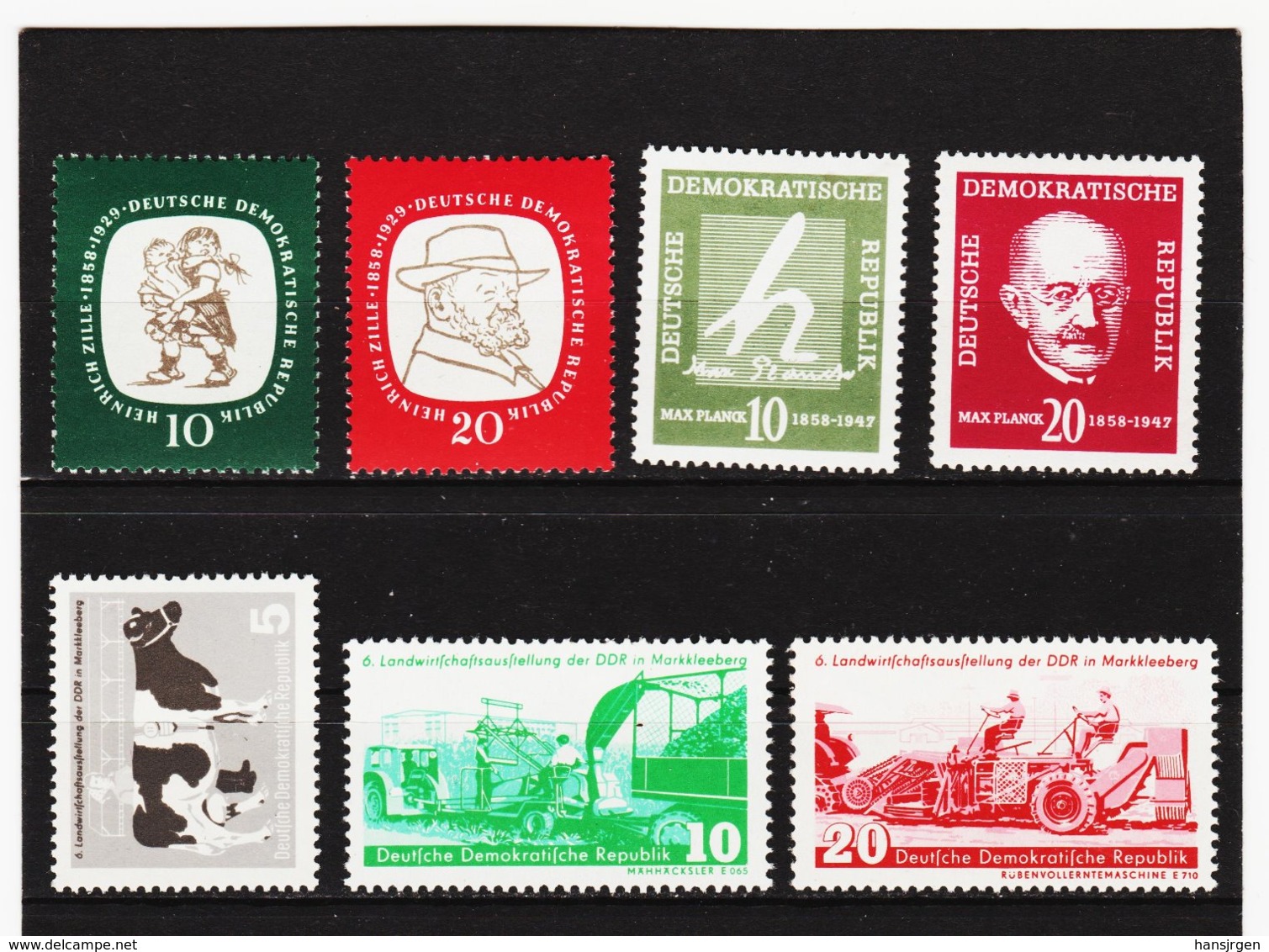 YZO783 DDR LOT 1958 MICHL Nr. 624/30 ** Postfrisch ZÄHNUNG SIEHE ABBILDUNG - Unused Stamps