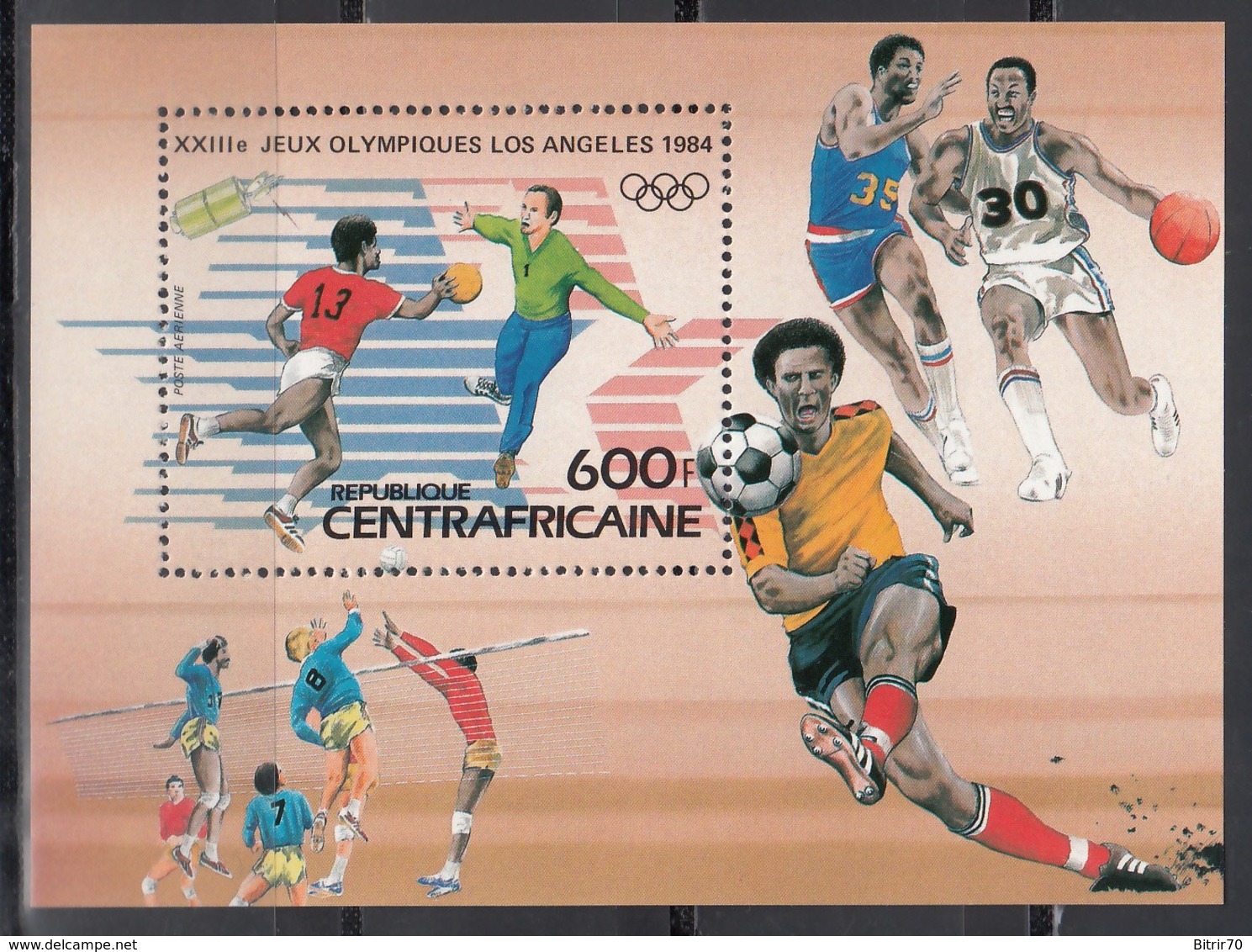 República Centroafricana, 1972  Yvert Nº HB 69   MNH, Juegos Olímpicos Angeles 1984 - Centraal-Afrikaanse Republiek