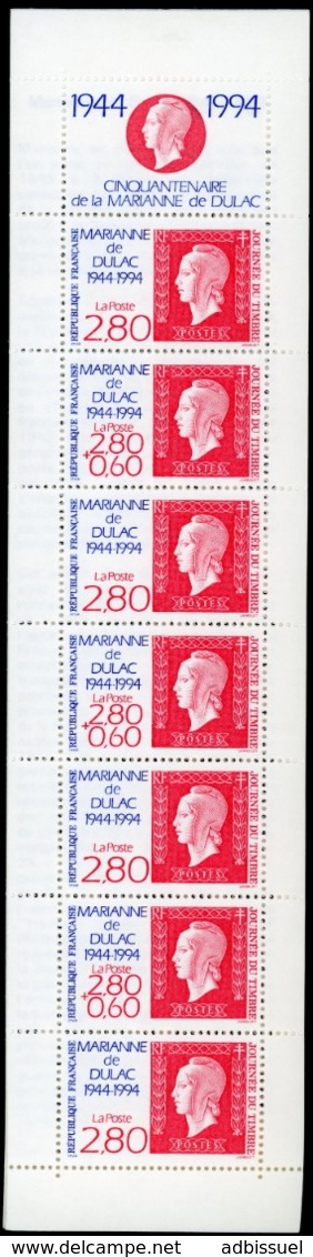 BC 2865 NEUF TB / 1994 Journée Du Timbre Marianne De Dulac / Valeur Timbres : 19.6F Soit 2.98€ - Stamp Day